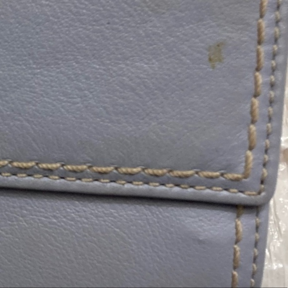 Coach vintage y2k light purple lavender periwinkle leather turnlock wallet - Picture 8 of 12